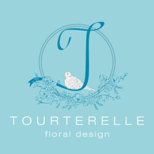 Tourterelle floral design logo